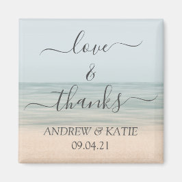 ラブ&感謝していビーチフロントヴィンテージ結婚ハワイアン マグネット