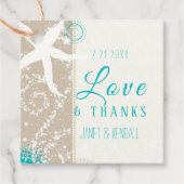 ラブ&感謝していビーチ結婚式 フェイバータグ (正面)