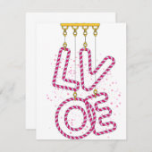 ラブ 招待状 (正面/裏面)