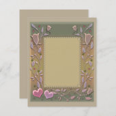 ラブ、招待状、ウェディング、バレンタインデー ノートカード (正面/裏面)