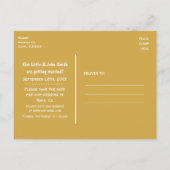 ラブ 灯付きの素朴な看板 フォト セーブ 日付 ポストカード (裏面)