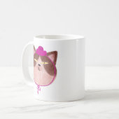 ラブ 猫 コーヒーマグカップ (正面左)