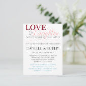 ラブ&笑いリハーサル招待状 インビテーションポストカード (スタンド正面)