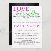 ラブ&笑いリハーサル招待状 招待状 (正面/裏面)