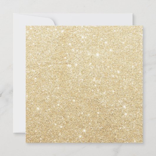 ラブ&笑い金ゴールドグリッターウェディングシャワー招待状 招待状 (裏面)
