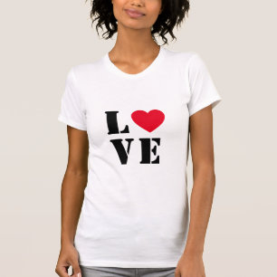 ラブ,赤いハート女子素晴らしジャージーTシャツ Tシャツ