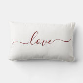 ラブ | 赤と白のリバーシブル 腰クッション ランバークッション (裏面)