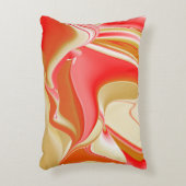 ラブ&金ゴールド抽象芸術3Dレインボワート アクセントクッション (正面(垂直))