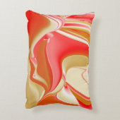 ラブ&金ゴールド抽象芸術3Dレインボワート アクセントクッション (裏面(縦))