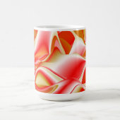 ラブ&金ゴールド抽象芸術3Dレインボワート コーヒーマグカップ (中央)