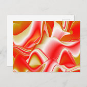 ラブ&金ゴールド抽象芸術3Dレインボワート シーズンポストカード (正面/裏面)