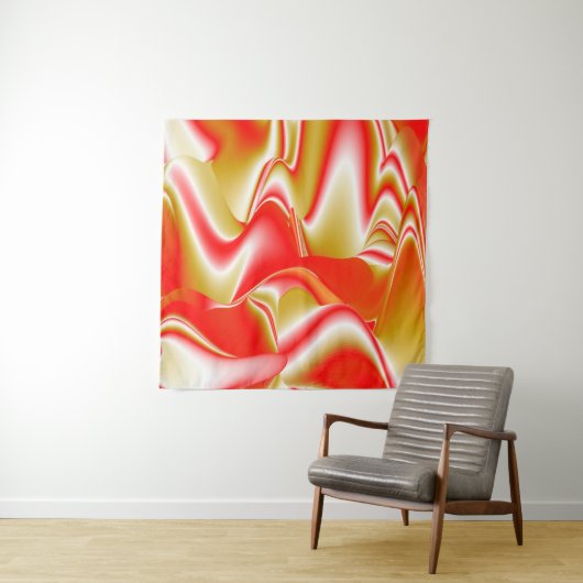 ラブ&金ゴールド抽象芸術3Dレインボワート タペストリー (インサイチュ(横))