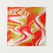 ラブ&金ゴールド抽象芸術3Dレインボワート タペストリー (正面)