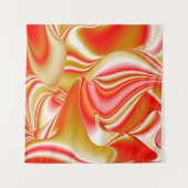 ラブ&金ゴールド抽象芸術3Dレインボワート タペストリー (正面(横))