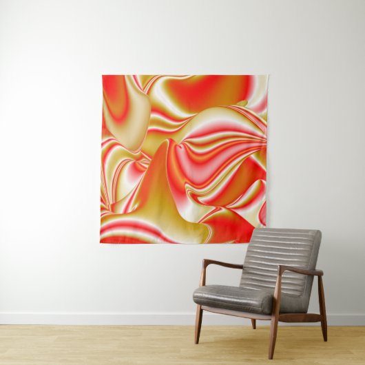 ラブ&金ゴールド抽象芸術3Dレインボワート タペストリー (インサイチュ(横))