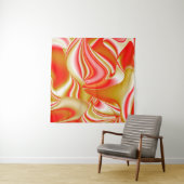 ラブ&金ゴールド抽象芸術3Dレインボワート タペストリー (インサイチュ)