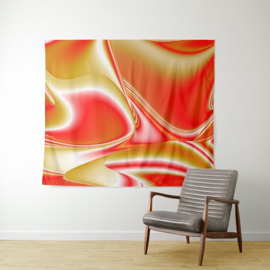 ラブ&金ゴールド抽象芸術3Dレインボワート タペストリー (インサイチュ(横))