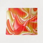 ラブ&金ゴールド抽象芸術3Dレインボワート タペストリー (正面(横))