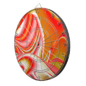 ラブ&金ゴールド抽象芸術3Dレインボワート ダーツボード (正面右)