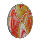 ラブ&金ゴールド抽象芸術3Dレインボワート ダーツボード (正面左)