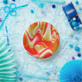 ラブ&金ゴールド抽象芸術3Dレインボワート ペーパーボウル (パーティー)