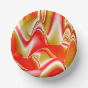 ラブ&金ゴールド抽象芸術3Dレインボワート ペーパーボウル