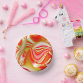 ラブ&金ゴールド抽象芸術3Dレインボワート ペーパーボウル (パーティー)