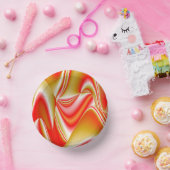 ラブ&金ゴールド抽象芸術3Dレインボワート ペーパーボウル (パーティー)