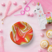 ラブ&金ゴールド抽象芸術3Dレインボワート ペーパーボウル (パーティー)