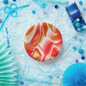 ラブ&金ゴールド抽象芸術3Dレインボワート ペーパーボウル (パーティー)