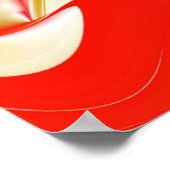 ラブ&金ゴールド抽象芸術3Dレインボワート ポスター (角)