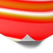 ラブ&金ゴールド抽象芸術3Dレインボワート ポスター (角)