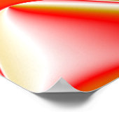 ラブ&金ゴールド抽象芸術3Dレインボワート ポスター (角)