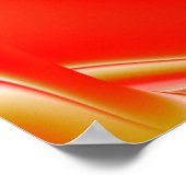 ラブ&金ゴールド抽象芸術3Dレインボワート ポスター (角)