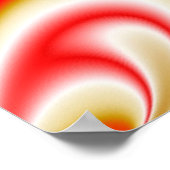 ラブ&金ゴールド抽象芸術3Dレインボワート ポスター (角)