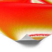 ラブ&金ゴールド抽象芸術3Dレインボワート ポスター (角)