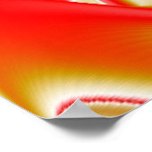 ラブ&金ゴールド抽象芸術3Dレインボワート ポスター (角)