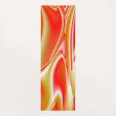 ラブ&金ゴールド抽象芸術3Dレインボワート ヨガマット (裏面)