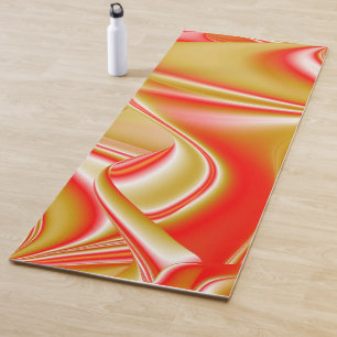 ラブ&金ゴールド抽象芸術3Dレインボワート ヨガマット