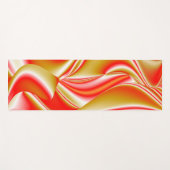 ラブ&金ゴールド抽象芸術3Dレインボワート ヨガマット (正面(横))