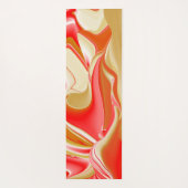 ラブ&金ゴールド抽象芸術3Dレインボワート ヨガマット (裏面)