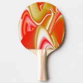 ラブ&金ゴールド抽象芸術3Dレインボワート 卓球ラケット (正面)