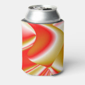 ラブ&金ゴールド抽象芸術3Dレインボワート 缶クーラー (缶裏面)
