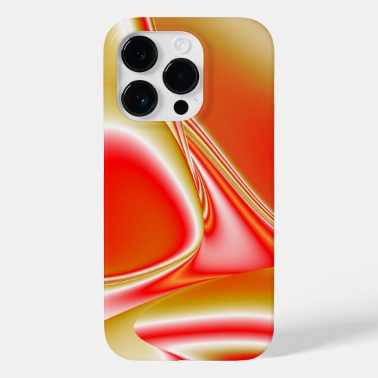 ラブ&金ゴールド抽象芸術3Dレインボワート Case-Mate iPhoneケース (裏面)