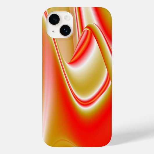 ラブ&金ゴールド抽象芸術3Dレインボワート Case-Mate iPhoneケース (裏面)