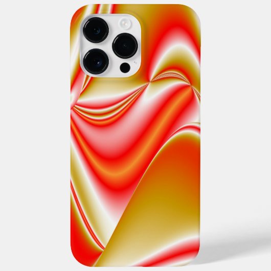 ラブ&金ゴールド抽象芸術3Dレインボワート Case-Mate iPhoneケース (裏面)