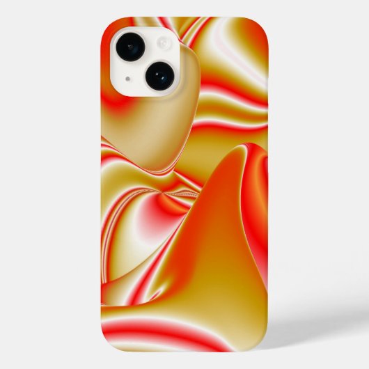 ラブ&金ゴールド抽象芸術3Dレインボワート Case-Mate iPhoneケース (裏面)