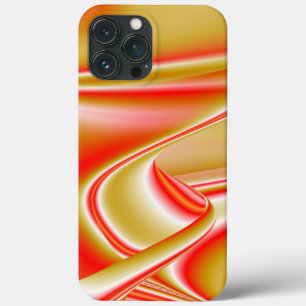 ラブ&金ゴールド抽象芸術3Dレインボワート iPhone 13 PRO MAXケース