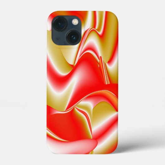 ラブ&金ゴールド抽象芸術3Dレインボワート Case-Mate iPhoneケース (裏面)