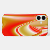 ラブ&金ゴールド抽象芸術3Dレインボワート Case-Mate iPhoneケース (裏面 (横))